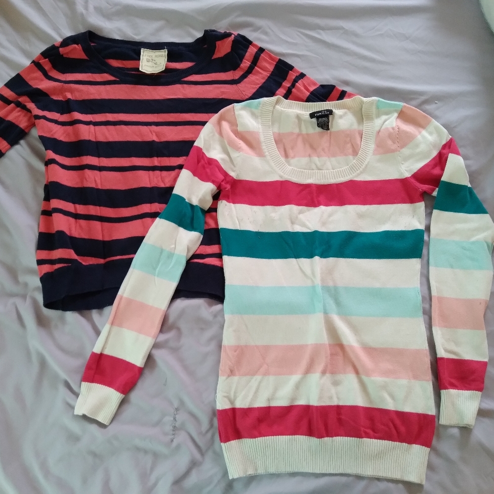 striped sweaters sz S